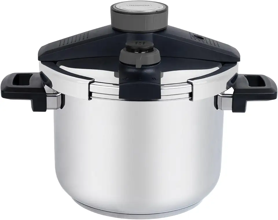 Panela de Pressão Tramontina Presto em Aço Inox Fundo Triplo com 5 Dispositivos de Segurança 22 cm 6 L