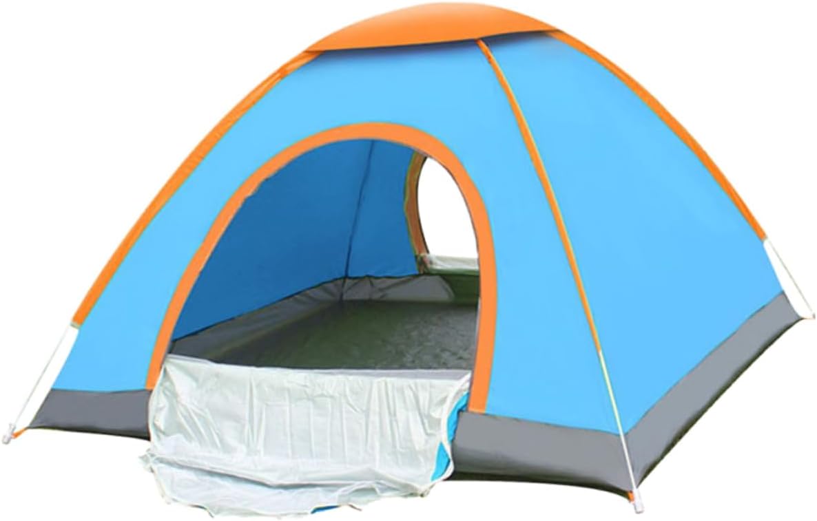 Double Person Automatic Folding Beach Tent Family Camping Shelter with Ventilation Design Durable Poles for Outdoor Adventures