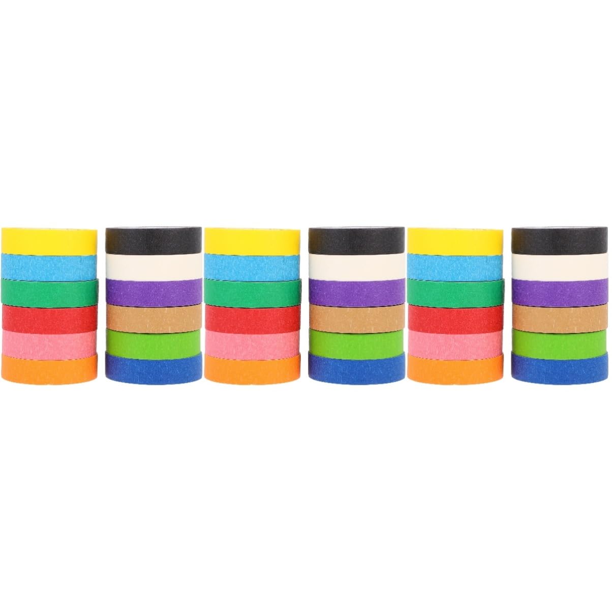 DOITOOL 3 Sätze Farbiges Malerband Selbstklebendes Abdeckband Für Diy Projekte Basteln Malen Und Kreative Aktivitäten Mit Leuchtenden Farben Ablösbar Und Einfach Zu Verwenden 12 Rollen * 3