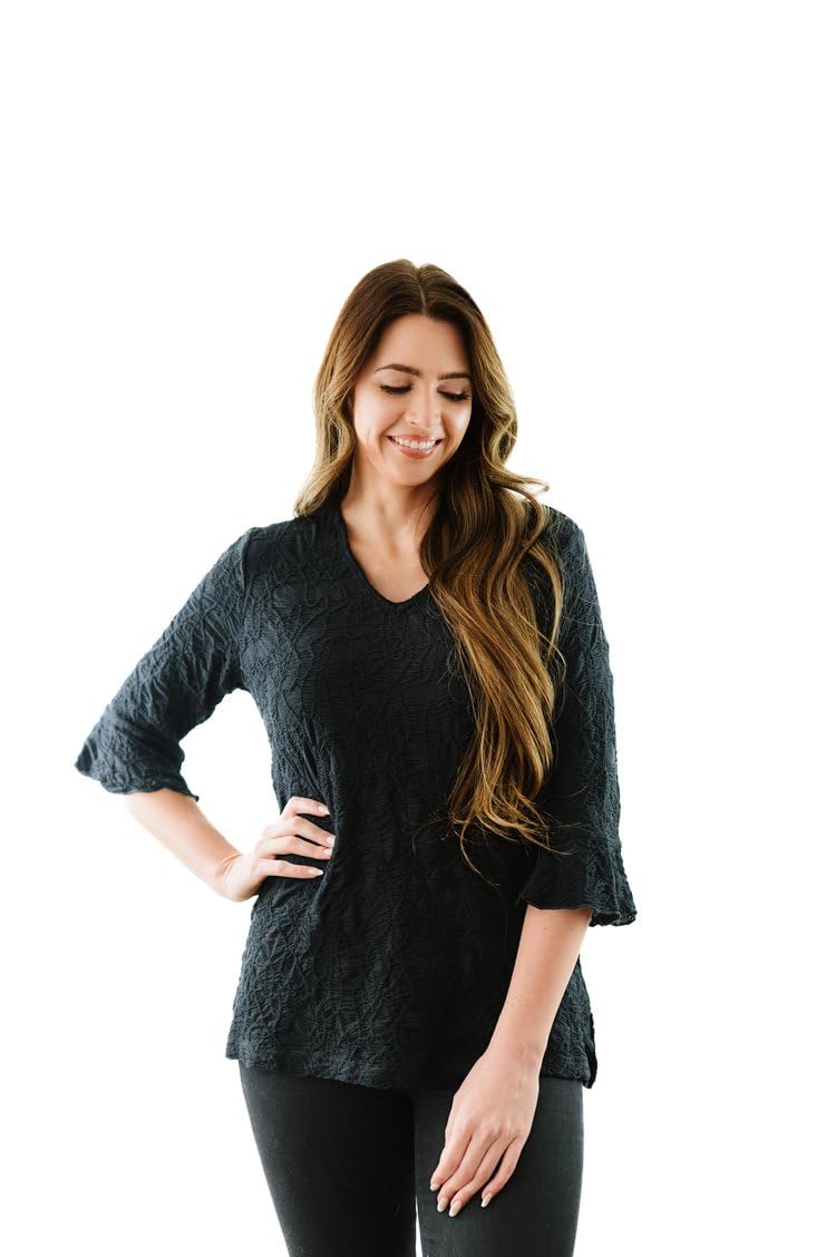 SNO SKINS Dream Catcher Long Sleeve Top with Lettuce Edge