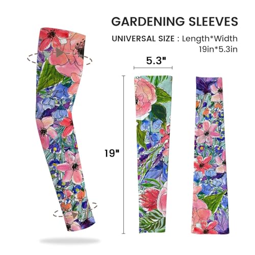 Image of YPHCDO Gardening Sleeves for Women Farm Sun Protection Thorn Proof Cooling Arm Sleeves to Cover Arms for Garden Sports