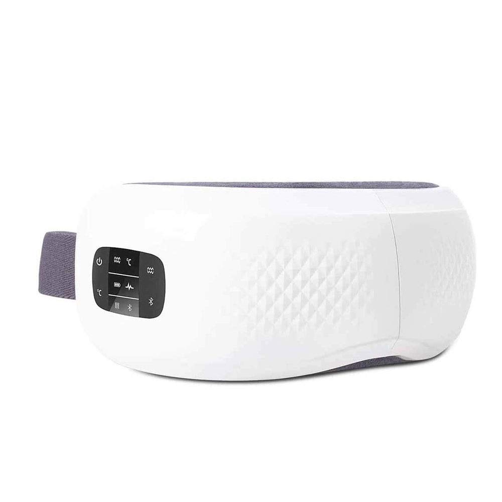 Masajeador de ojos con calor, vibración portátil Recargable Eye Therapy Massager Electric Bluetooth Massage Masaje de música para aliviar cepa de ojos Círculos Oscuros Bolsos Ojos Ojo MEJOR MEJ