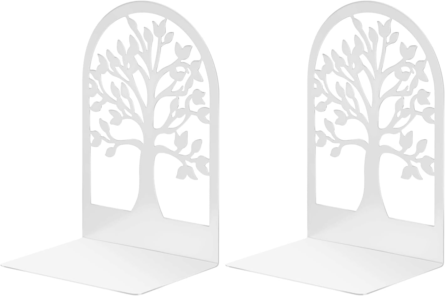 1 Pair Metal Book Ends, MSDADA Desk Bookends Heavy Duty, Book Ends Holder for Shelves Bookends for Office&School