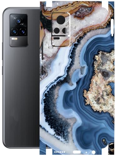 Image of AtOdds - Full Body Back Screen Guard Protector Film - Lamination Wrap Skin Sticker Compatible with VIVO Y73 | Scratchproof Matte Finish (Floor Marble)