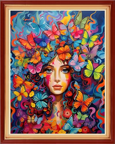 Image of Funart Stamped Cross Stitch Kits for Beginners Full Range of Cross Stitching Preprinted Embroidery Kits for Adults, 11CT Embroidery Pattern Needlepoint Kits- (ArtColors08)