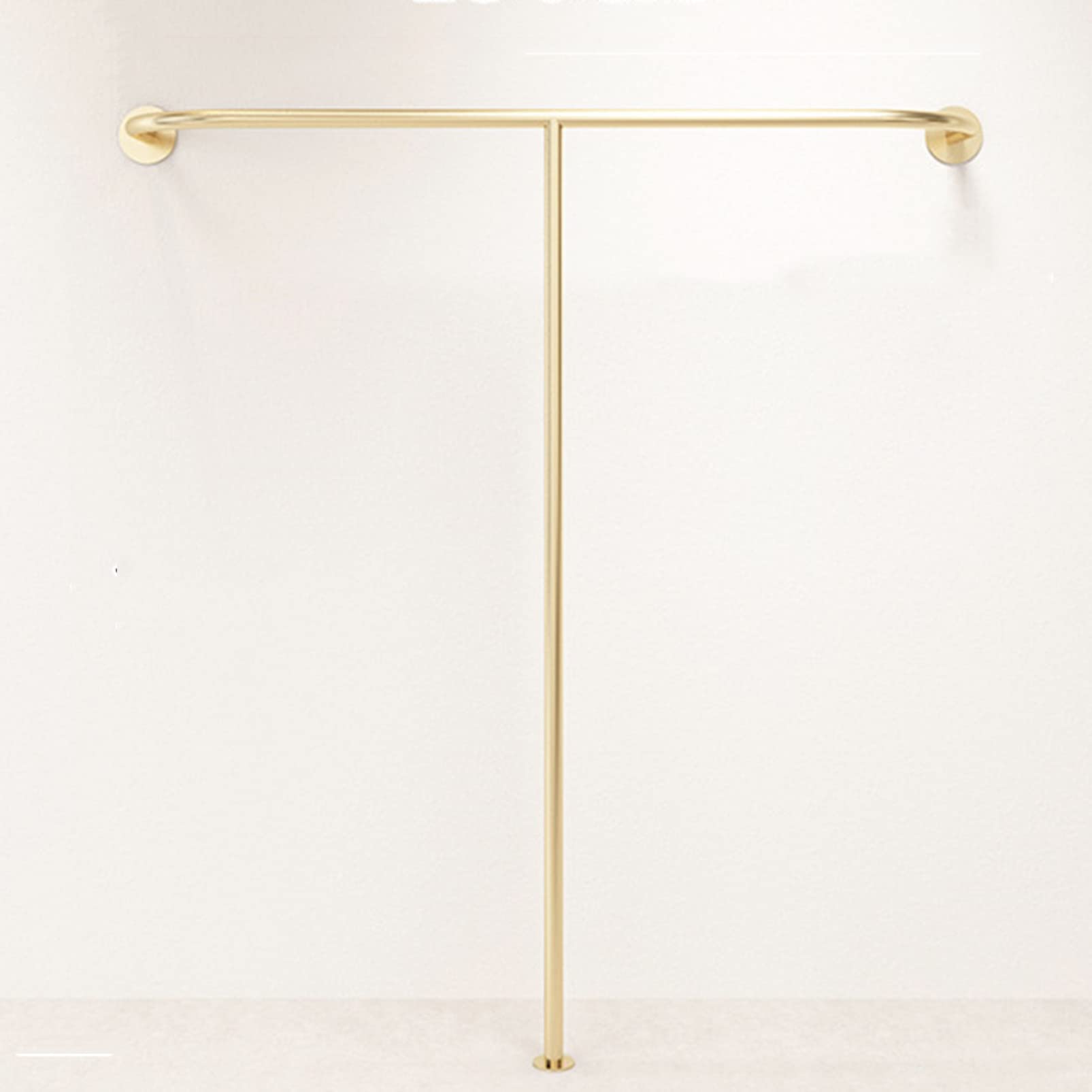 YNBSHGAA Modern Clothing Display rack Retail Garment Racks, Boutique Store Hanger Storage Shelves Home Gold Clothes Rod, Cloakroom Organizer Storage Shelf Towel Rack, Wall-Mounted,Length 180CM