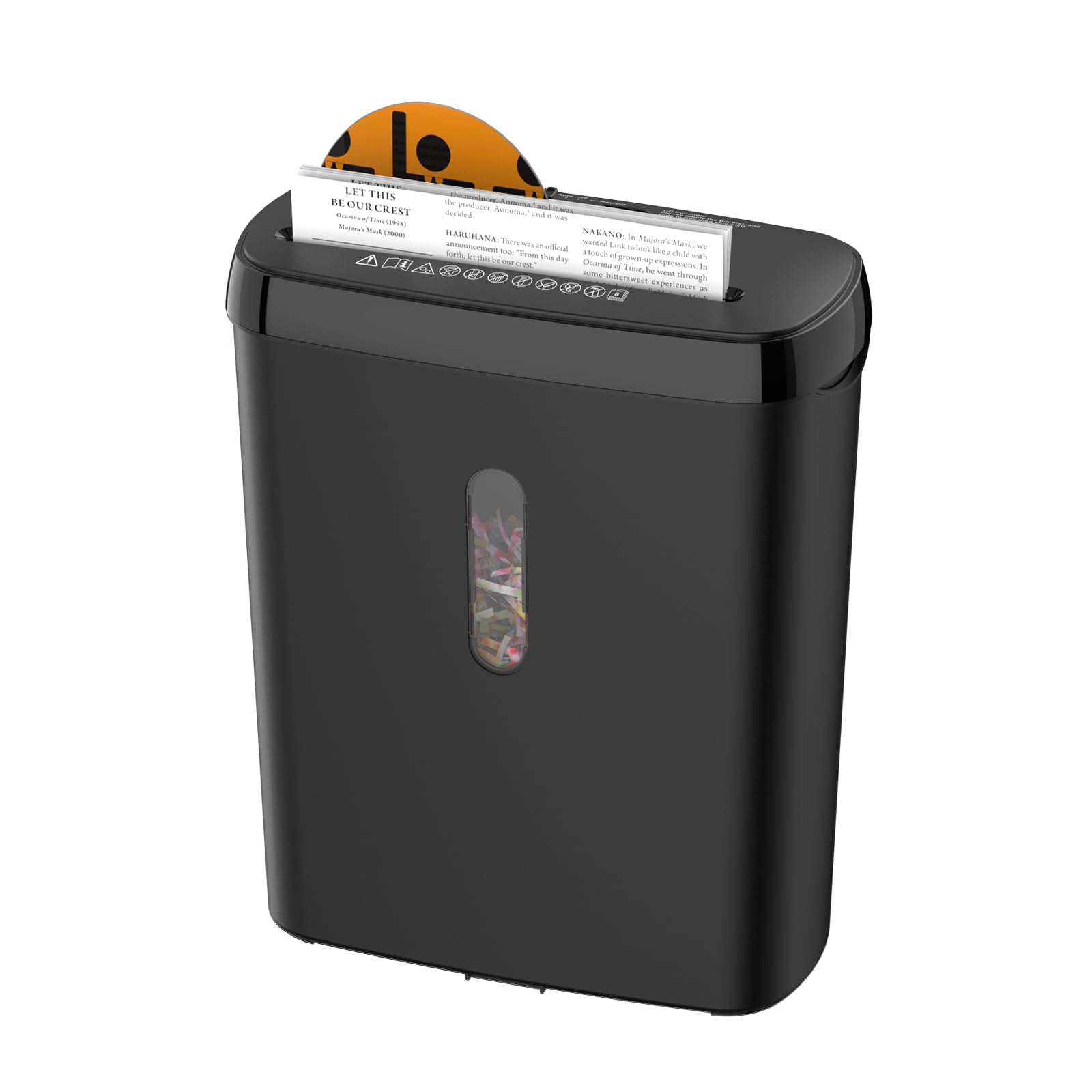 Paper Shredder for Home 10-Sheet Strip Cut 12 L Basket P-2 Security Level Shred CD Credit Card Shredders