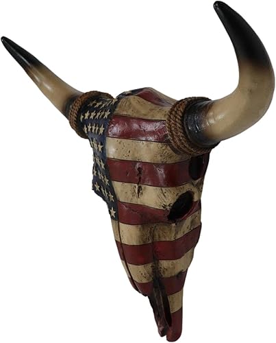 Miniatura 5 de Ebros Gift Placa rústica de decoración de pared con diseño patriótico de Estados Unidos, bandera de Estados Unidos, diseño de búfalo, búfalo, vaca,