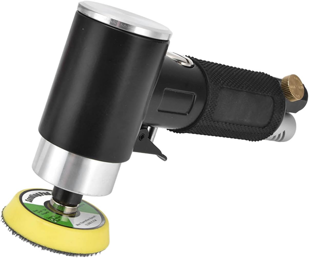 YC‑2615 Mini Air Sander 12000rpm High Speed Air Powered Sanders & Polisher Concentric Elbow 2in Sand Paper Machine 0.6-0.8MPA (American)