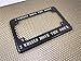 Motorcycle Personalized with Custom Text Design - Anodized Aluminum Laser Etched Standard Size License Plate Frame - Black