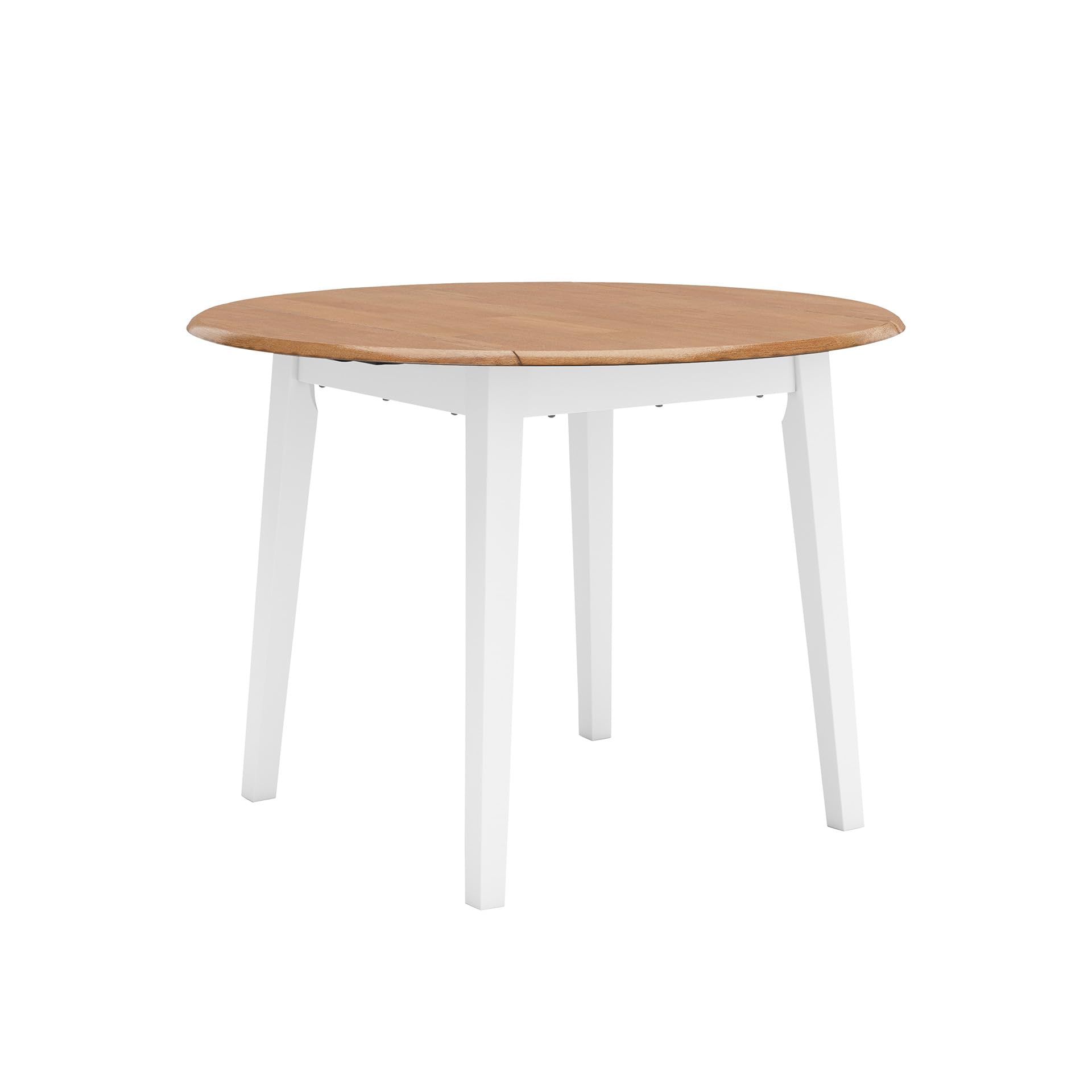 Signature Design by Ashley Gesthaven Farmhouse Dining Drop Leaf Table with 4 Legs, Light Brown & White(Box 1 of 3 only)