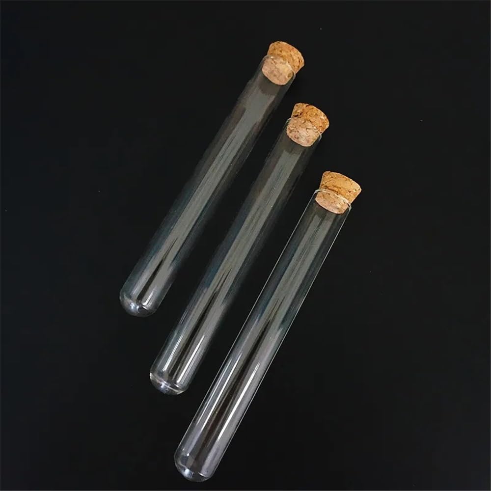 Équipements et fournitures de laboratoire Lot de 24 tubes en verre 20 x 150 mm avec bouchon liège for laboratoire