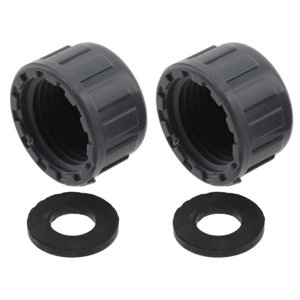 Pipe End Plug Round PVC Threaded Cap, Sturdy Female Thread End 20/25/32mm, Pipe Joints for Plumbing 2pcs(25mm)