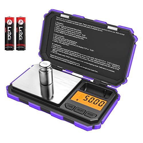 (Upgradaed) Brifit Digital Mini Scale, 200g /0.01g Pocket Scale, 50g calibration weight, Electronic