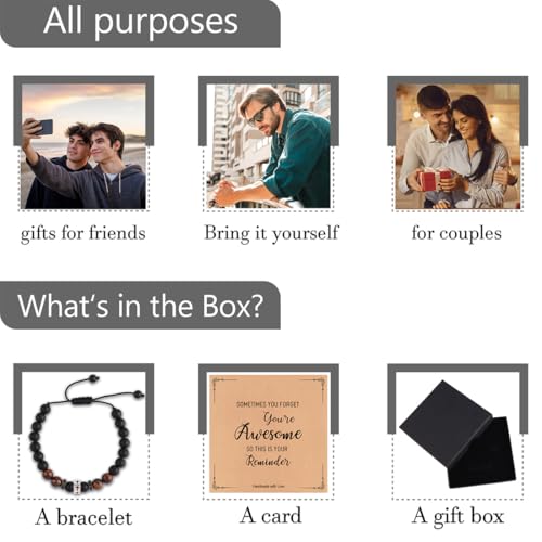 Pulsera motivacional para hombre con tarjetas significativas miniatura 7