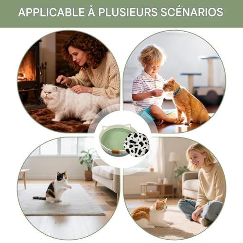 Panier tressé pour chat d'intérieur lavable anti-odeur