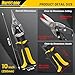 HURRICANE 10 Inch Aviation Tin Snips, Straight Cut Shears for Sheet Metal, Aluminum, Gutter & DIY Projects, Regular Straight Cutting Sheet Metal Cutter
