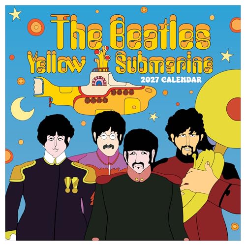 TF Publishing 2027 The Beatles: Yellow Submarine Wall Calendar – 12 x 12 in - Les Beatles, Paul McCartney, John Lennon, RIngo Starr, George Harrison TF Publishing 2027 The Beatles: Yellow Submarine Wall Calendar - 12 x 12 in