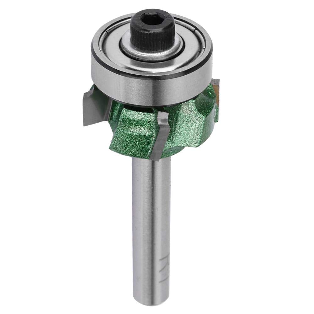 R1/R2/R3 Woodworking Milling Cutter 4 Teeth Trimming Cutter Edge Trimmer Router Bit Tungsten Steel for Trimming After Edge Banding(1/4 R1)