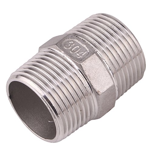 Hex Nipple 1 Inch Male NPT - DERPIPE Stainless Steel 304 Threaded Pipe ...