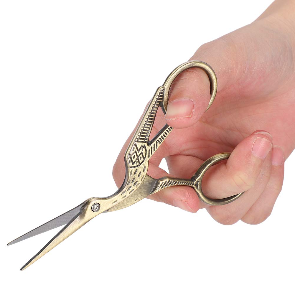 Generic Hochwertiges Storchscheren-Set, Heißgeschmiedete Kreuzstich-Stickschere, Ergonomischer Griff, 7-teilige Nähschere, Roségold