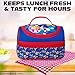 Get Trend SONIC THE HEDGEHOG Lunch Bag Insulated Lunch Box with Two Compartments for Picnic Snacks Cooler Bag Gifts for Kids (Blue/Red Sonic)
