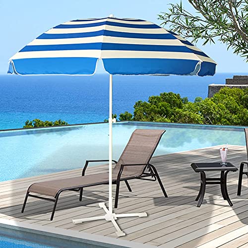 Parasol de plage CLSDRZC avec poteau en fer rigide et rayures jaunes