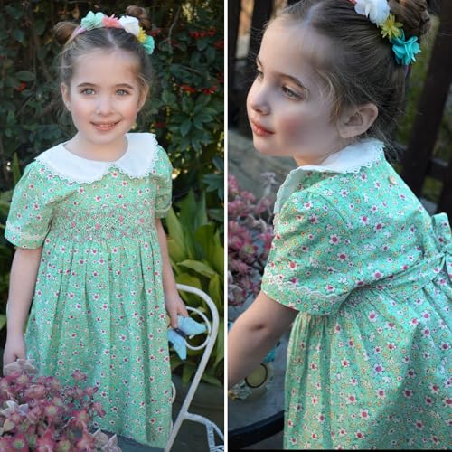 Curipeer Toddler Girl Dress Summer Floral Dresses for Girls Short Sleeve Playwear Sundress3