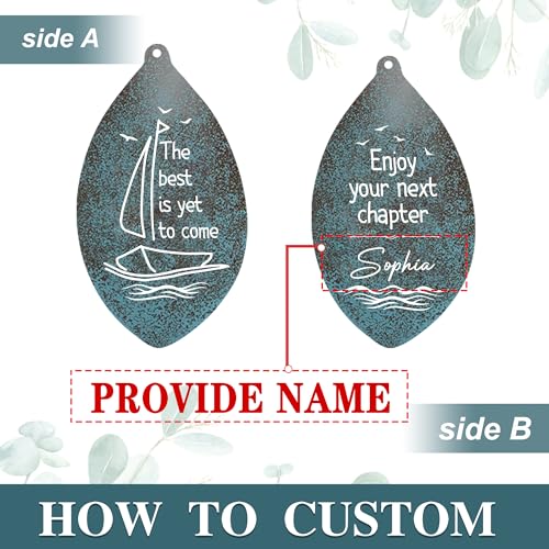 Image of ASTARIN Personalized Happy Retirement Gift, Custom Retirement Wind Chimes for Women Men, 35 inch Large Deep Tone Wind Chime Retire Gifts for Teacher Co-Workers Boss Friends Parents