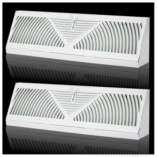 2PK 18 inch Baseboard Register Vent for 18Duct Baseboard Vent Cover