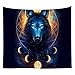 Produktbild mmzki Sternenhimmel Löwe Wolf Wandteppich Hauptdekorationen Bunte Tier Wandbehang für Wohnzimmer Wandteppich Teppich 22 150x130cm