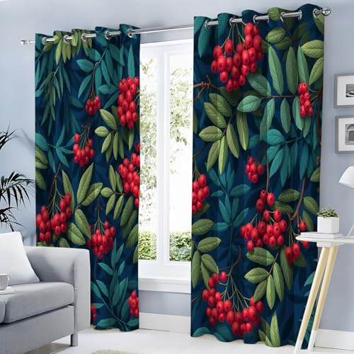 Rideaux de qualité supérieure à œillets motif plantes pour intérieur chic - 2