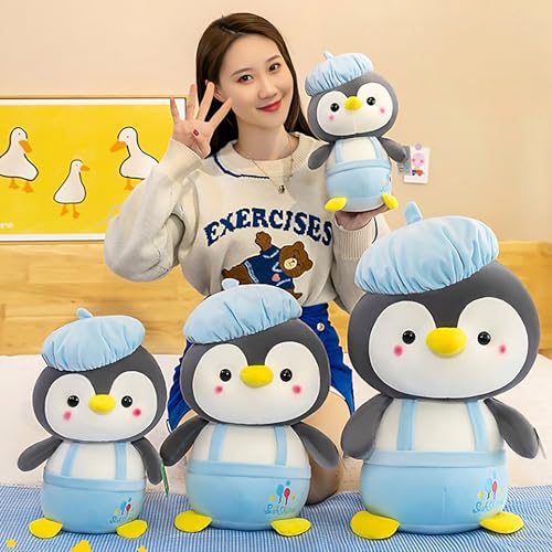 Image of Storescent Cap Penguin Plushie Stuffed Plush Teddy Bear Soft Toy for Birthdays & Special Occasions Girls /Boys, Baby Kids -Blue