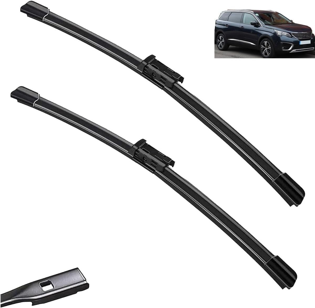 YIXINYI 2 Pcs Front Windscreen Wiper Blades for Peugeot 5008 P87 MK2 2017-2023 28"+16", Windshield Wipers Exact Match Replacement Consistent All Climate Efficiency