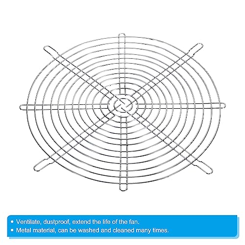 PATIKIL 280mm Fan Finger Grill, 1 Pack Metal Grill Protector Guard for 280X280mm Fan Protective Cover DIY, Silver - Image 4
