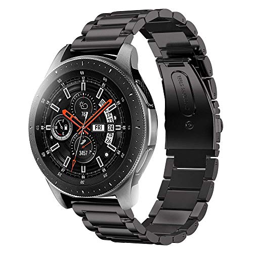 Bracelet acier inoxydable Samsung Galaxy Watch 46mm noir luxe