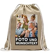 Kiwistar Wunschtext mit Foto - Rucksack personalisiert und bedruckt - Turnbeutel Fun Sport Beutel...
