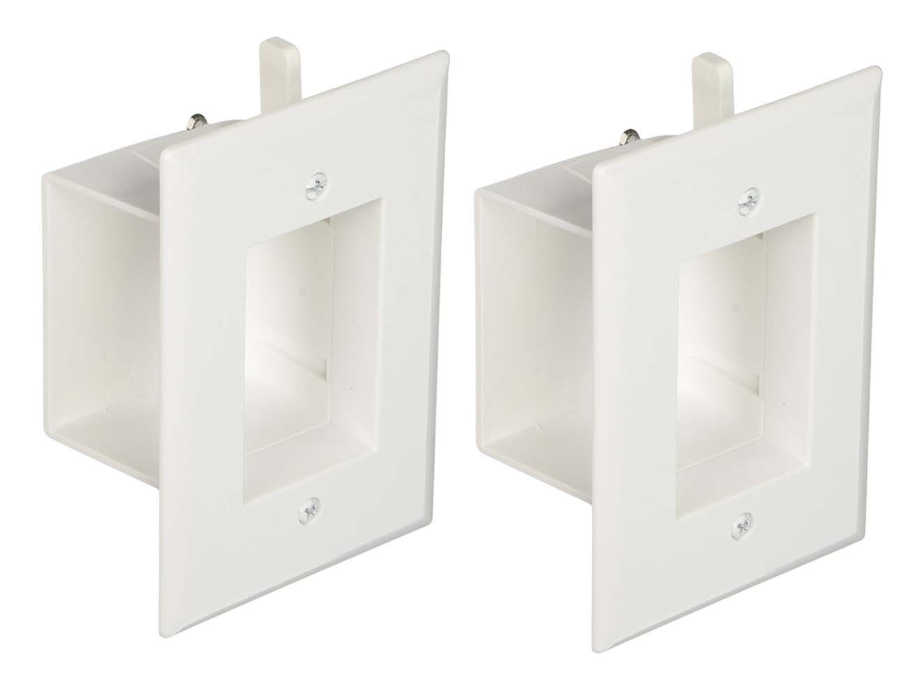 Amazon.com: DataComm 45-0008-WH 1-Gang (2 Pack) Recessed Low