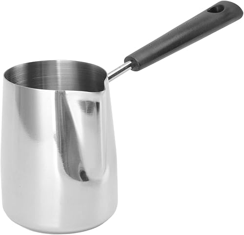 Classics - Cafetera turca, 12 onzas, 21 onzas, 35 onzas, jarra de espuma de leche de acero inoxidable, jarra toroide de mango largo, calentador de