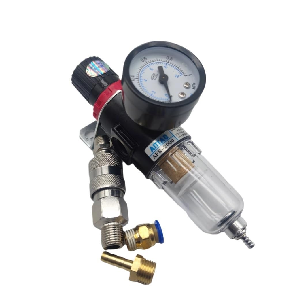 Filtro de aire AFR2000 para compresor G1/4: elimina agua y regula flujo