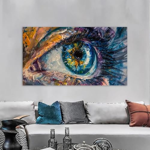 Art mural photo oeil abstrait 65x120cm, l'élégance artistique chez soi