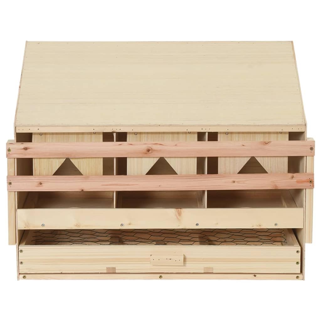 Genérico Ponedero para gallinas 3 Compartimentos Madera Pino 72x33x54 cm,Economía e Industria,Agricultura,Cría de Animales,Incubadoras de huevos-170653