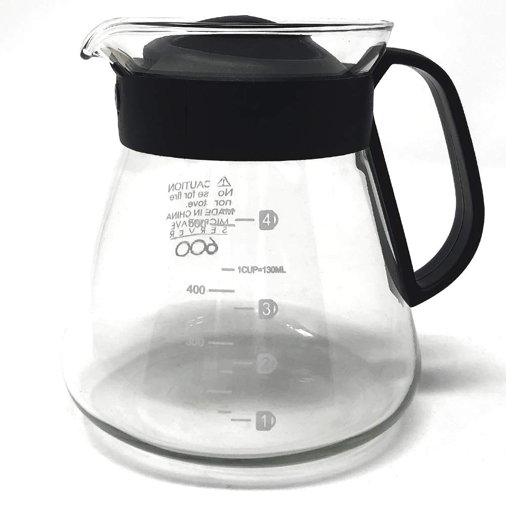 MGE - Microwave Jug - BPA-Free Soft Grip Coffee Jug - Glass Jug with Lid - Thermal Glass Teapot - Glass Jug with Lid - Glass Coffee Jug 600 mL - Microwave Jug, Coffee Jug - Microwave Measuring Jug