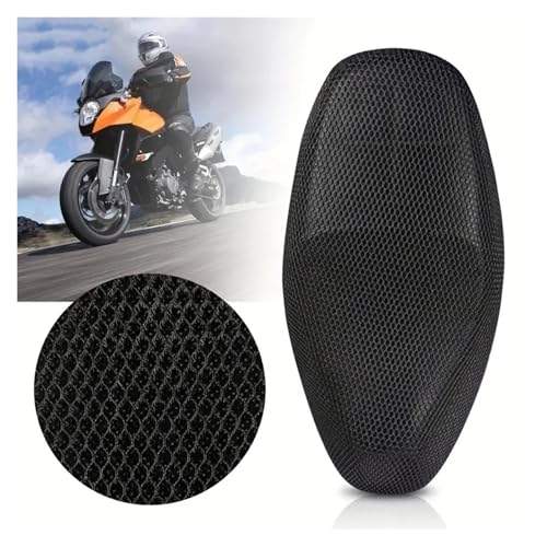 Funda asiento moto de malla transpirable antideslizante negra 6