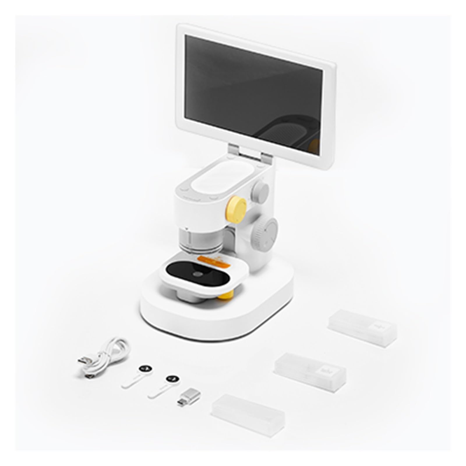 Microscopio, Microscopio Biológico De 9 "Pantalla IPS 1200X 24MP Cámara Vídeo Estéreo Digital con Monitores LCD Táctiles