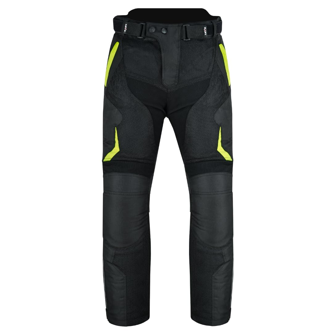 LOVO - Pantalon Moto Verano Unisex con Diseño Perforado - Pantalón Moto Hombre y Mujer - Ropa Moto de Alta Protección - Protectores en Rodillas y Caderas - Pantalones Moto Unisex