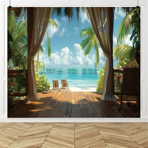 Toile de fond hawaïenne grand format pour réception d'hôtel
