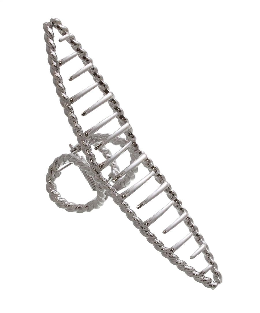 Amazon.co.jp: バンスクリップ ヘアクリップ ツイスト メタル Lサイズ