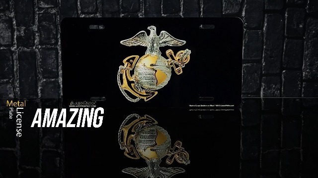 Amazon.com: Airstrike USMC License Plate Marines License Plate