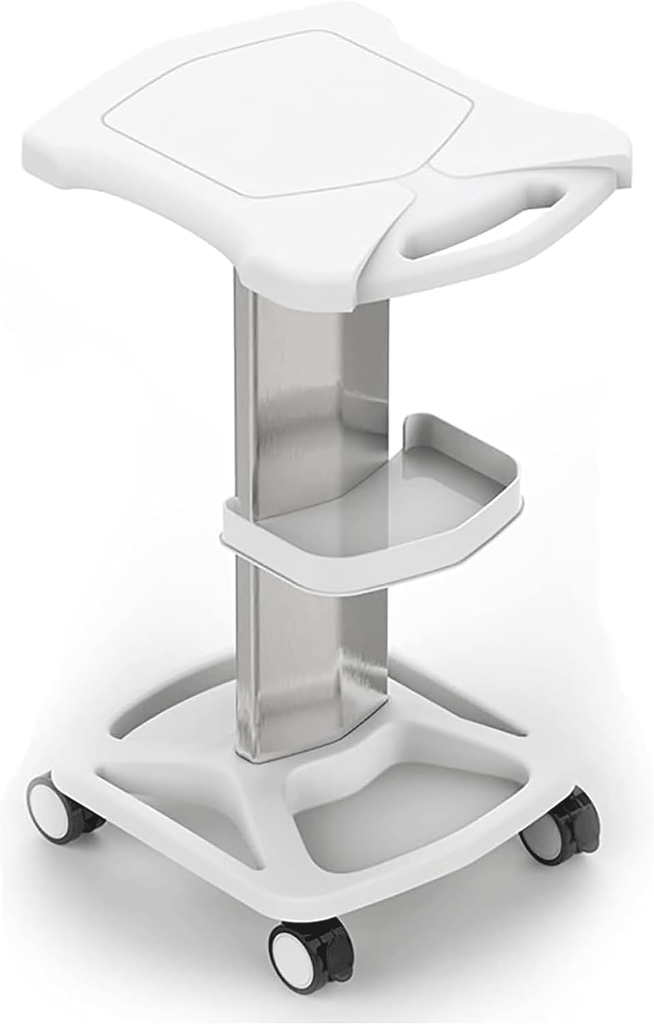 SSDDLZEQ Mobile Salon Station, Salon Cart Aluminum Alloy Salon Trolley Beauty Salons Instrument Cart Trolley Cart With Casters Portable Salon Rolling Cart(White)